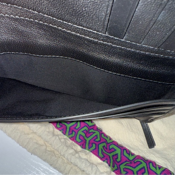 Tory Burch Black Quilted Shoulder Bag & Tory Burch Fleming Slim Wallet - Picture 15 of 16